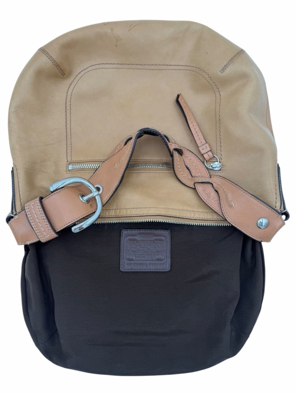 Coach Soho Leather Hobo Bag F13107 Brown Cognac Zip Top Shoulder Y2K - Picture 14 of 15